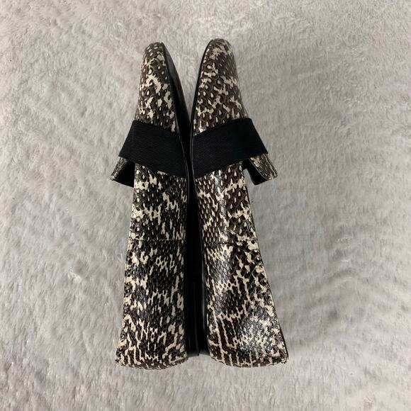 Pour La Victoire Women's Zarine Snakeskin Leather Loafers Size 7.5 - Picture 6 of 9